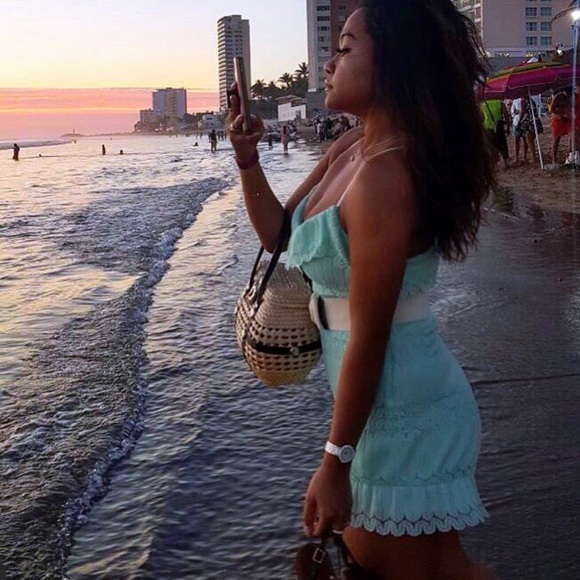 Guess - Turquoise Romper; Size XS - Picture 2 of 7